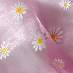 sweetie pink over white organdy